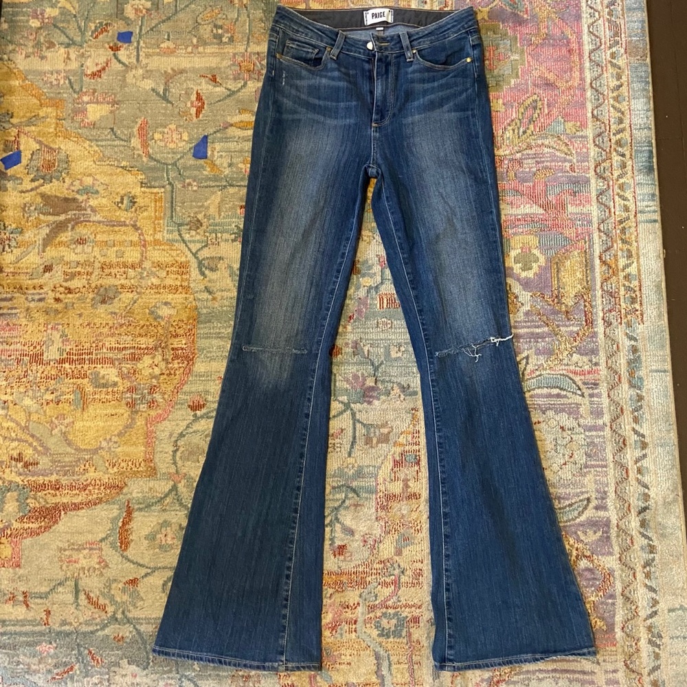 Paige bell canyon high rise flare jeans